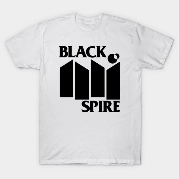 Black Spire Flag T-Shirt by blairjcampbell